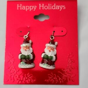 Pair of Hooked Santa earrings